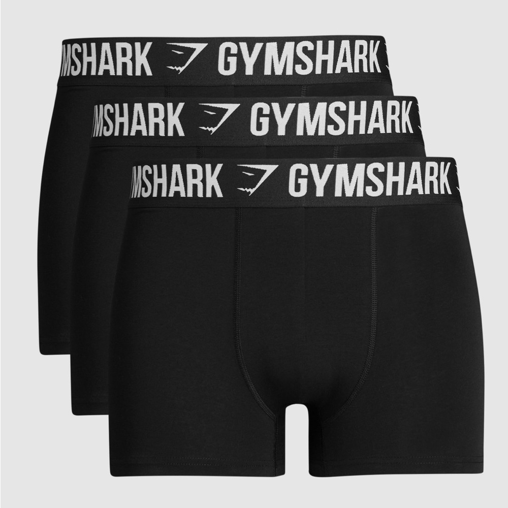 Gymshark Black Boxer Briefs Performance Set